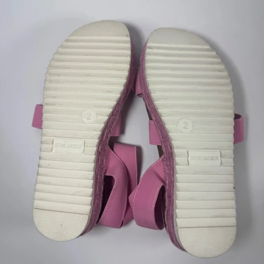 Steve Madden Pink Jkimmie Espadrille Platform Sandals Girls Size‎ 2 Kid